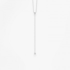 Collier Cravate Vanrycke One Or Blanc 18k & Diamants