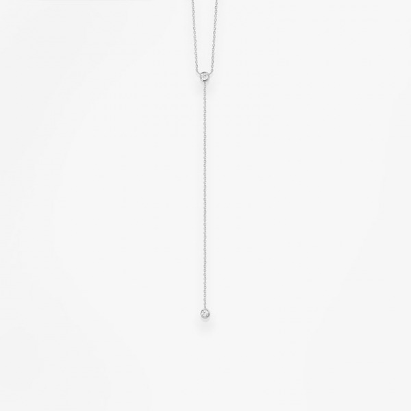 Collier Cravate Vanrycke One Or Blanc 18k & Diamants