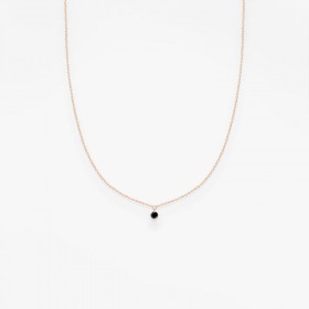 Collier Choker Vanrycke Stardust Or Rose 18k & Diamant Noir
