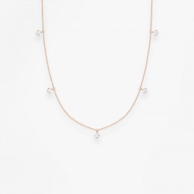 Collier Vanrycke Stardust Or Rose 18k & 5 Diamants