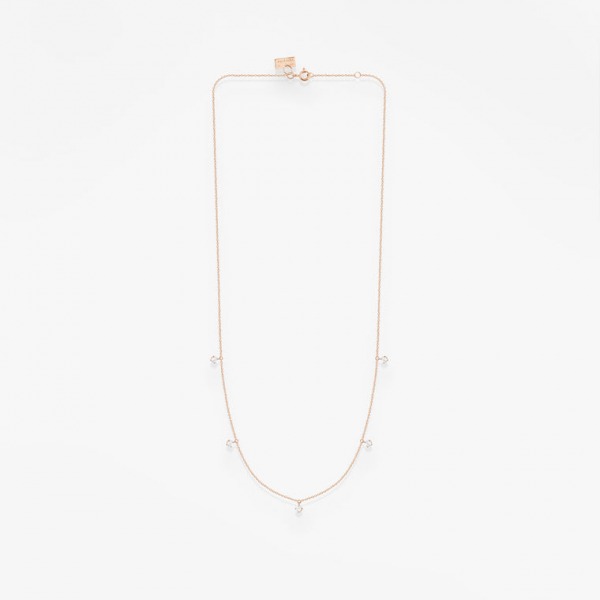 Collier Vanrycke Stardust Or Rose 18k & 5 Diamants