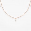 Collier Vanrycke Stardust Or Rose 18k & 5 Diamants