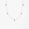 Collier Vanrycke Stardust Or Rose 18k & 5 Diamants Noirs