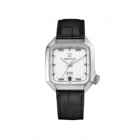 Montre MARCH LA.B AM2 Slim Automatique White Bracelet Alligator Noir