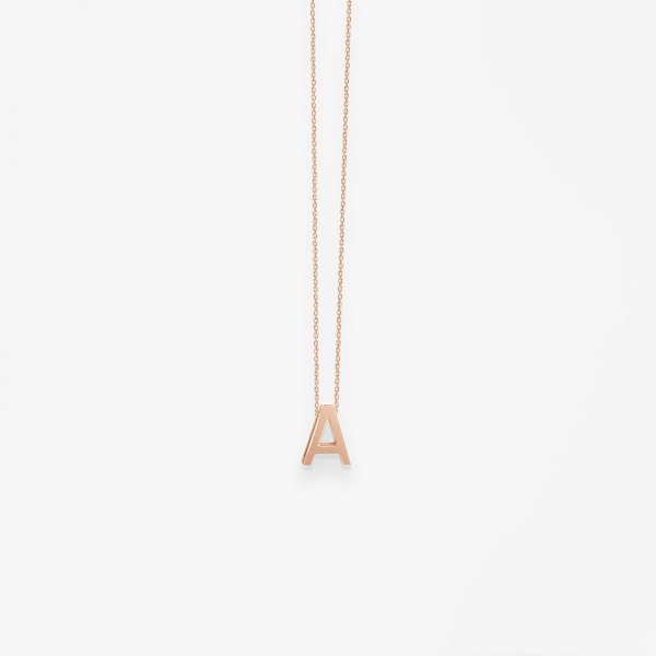 Collier Vanrycke ABÉCÉDAIRE "A" Or rose 18k