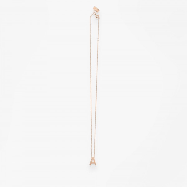 Collier Vanrycke ABÉCÉDAIRE "A" Or rose 18k