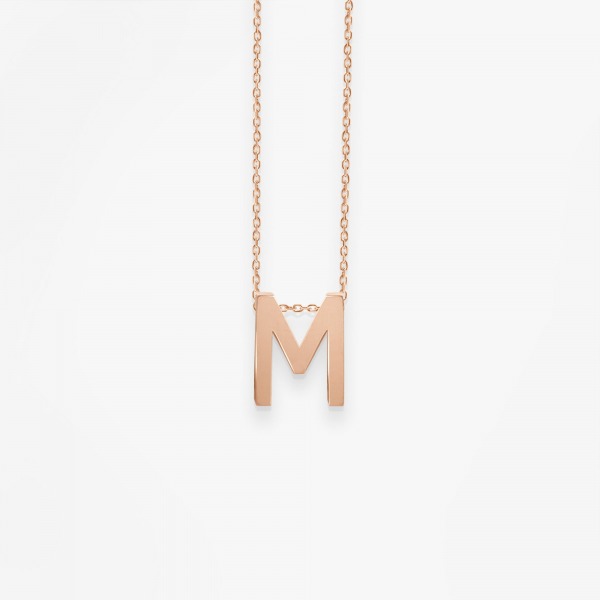 Collier Vanrycke ABÉCÉDAIRE "M" Or rose 18k