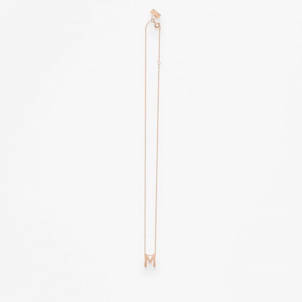 Collier Vanrycke ABÉCÉDAIRE "M" Or rose 18k