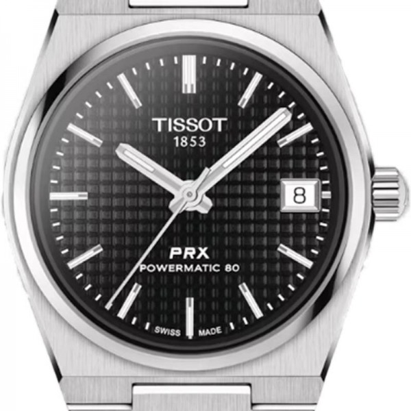 Montre Tissot PRX 35mm Cadran Noir Bracelet Acier
