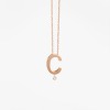 Collier Vanrycke ABÉCÉDAIRE "C" Or rose 18k et diamant