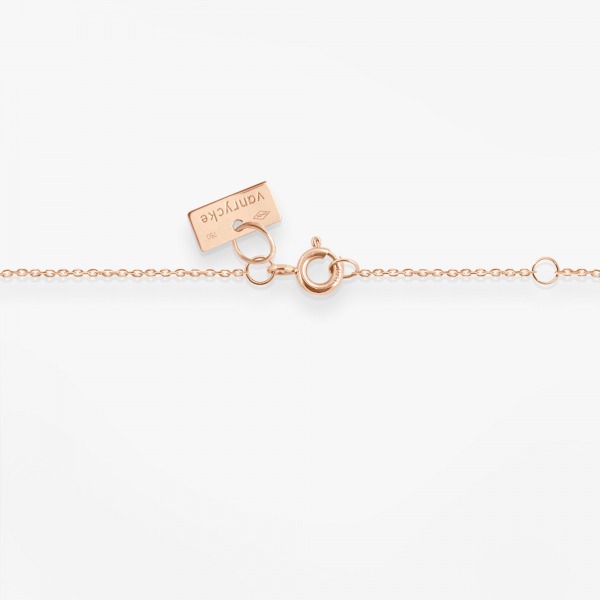 Collier Vanrycke ABÉCÉDAIRE "L" Or rose 18k et diamant