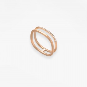BAGUE Vanrycke CHARLIE Or rose 18k et diamants