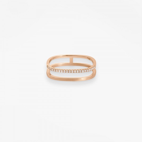 BAGUE Vanrycke CHARLIE Or rose 18k et diamants