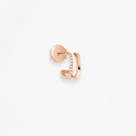 MONO BOUCLE Vanrycke CHARLIE Or rose 18k et diamants oreille gauche