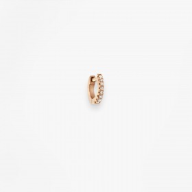 MINI CRÉOLE Vanrycke OFFICIEL Or rose 18k et diamants modèle XXS - 8mm