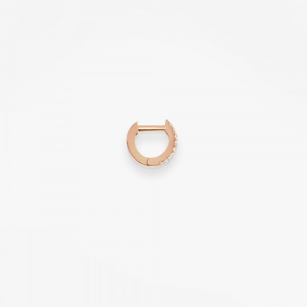 MINI CRÉOLE Vanrycke OFFICIEL Or rose 18k et diamants modèle XXS - 8mm
