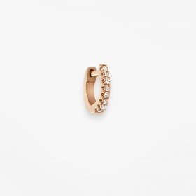 MINI CRÉOLE Vanrycke OFFICIEL Or rose 18k et diamants modèle XXS - 8mm