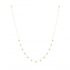 Collier La Brune & La Blonde Confetti 13 Pierres Saphirs Jaunes et Diamants Or Jaune