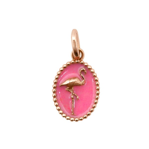 Pendentif gigi CLOZEAU Flamant Or Rose