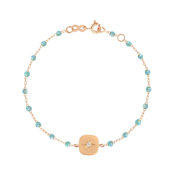 Bracelet gigi CLOZEAU aqua Miss Gigi diamant, or rose, 17 cm