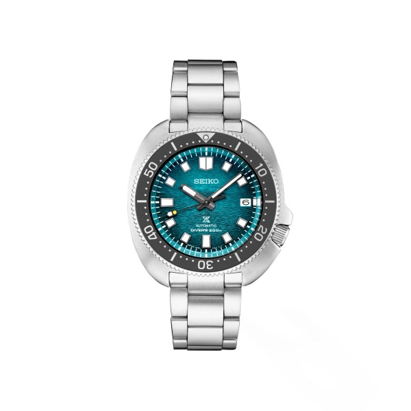 Montre Seiko Prospex Automatique Diver's 200m Cadran Turquoise Bracelet Acier