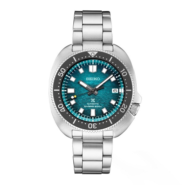 Montre Seiko Prospex Automatique Diver's 200m Cadran Turquoise Bracelet Acier