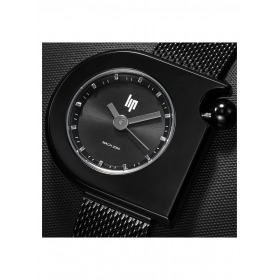 Montre LIP Femme MACH 2000 Mini Moon Cadran Noir Bracelet Milanais