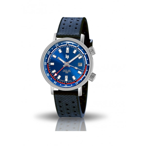 Montre LIP Homme Grande Nautic Ski GMT Cadran Bleu