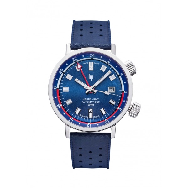 Montre LIP Homme Grande Nautic Ski GMT Cadran Bleu