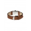 Montre LIP C18 Cadran argenté bracelet cuir marron lisse