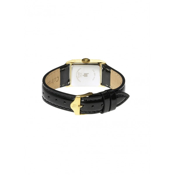 Montre LIP C18 Cadran Doré Bracelet Cuir Noir