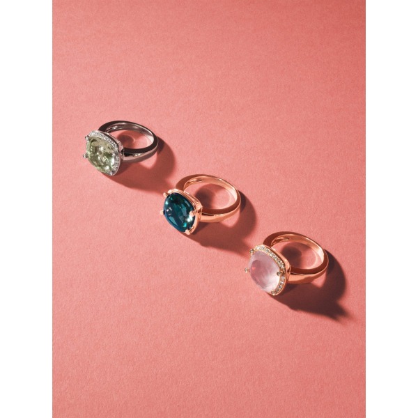 Bague Poiray Filles Antik Topaze Blue London Or Rose