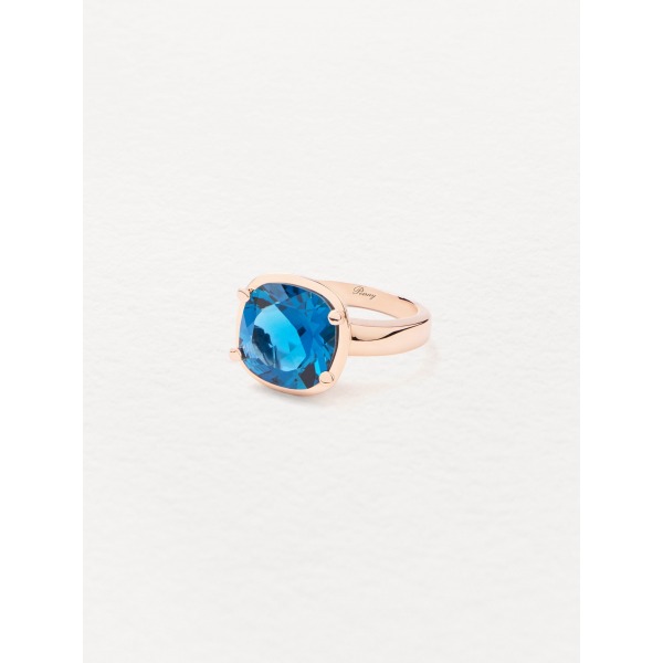 Bague Poiray Filles Antik Topaze Blue London Or Rose