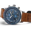 Montre Hamilton Khaki Aviation Converter Auto Chrono Cadran Bleu Bracelet Cuir