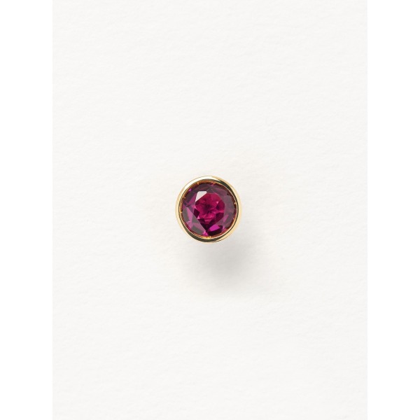 Puce D'oreille Poiray Lolita Or jaune et Rhodolite