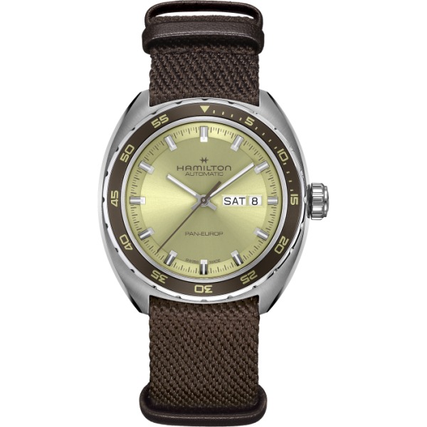 Montre Hamilton American Classic Pan Europ Day Date Auto Cadran Vert