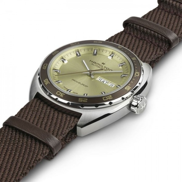 Montre Hamilton American Classic Pan Europ Day Date Auto Cadran Vert