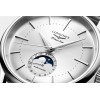 Montre Longines Flagship Heritage Auto Cadran Argenté Bracelet Cuir Gris