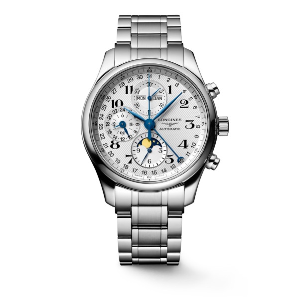 Montre Longines Master Collection Auto Chrono Bracelet Acier Cadran Argenté