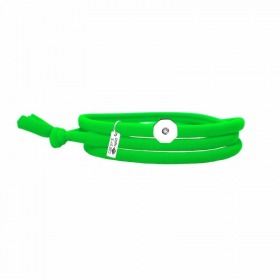 Bracelet Gresy's Sunny Octogone 1 diamant, argent rhodié Vert Fluo