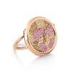 Bague Ginette NY Cocktail Disc Ring Or Rose