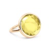 Bague Ginette NY Mini Lemon Quartz Disc Ring Or Rose