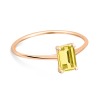 Bague Ginette NY Mini Cocktail Lemon Quartz Ring Or Rose