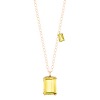 Collier Ginette NY Duo Cocktail Lemon Quartz Chaîne Or Rose