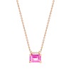 Collier Ginette NY Mini Cocktail Topaze Rose Chaîne Or Rose
