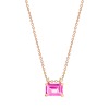 Collier Ginette NY Mini Cocktail Topaze Rose Chaîne Or Rose