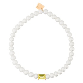 Bracelet Ginette NY Mini Cocktail Perles & Lemon Quartz Or Rose