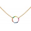 Bracelet Redline Aurelange Rainbow Saphirs Chaîne Or Jaune