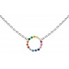 Bracelet Redline Aurelange Rainbow Saphirs Chaîne Or Blanc
