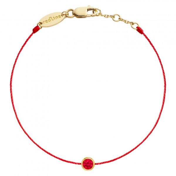 Bracelet Redline Pure Rubis Or Jaune Fil Rouge